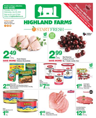Highland Farms Flyer July 17 to 30