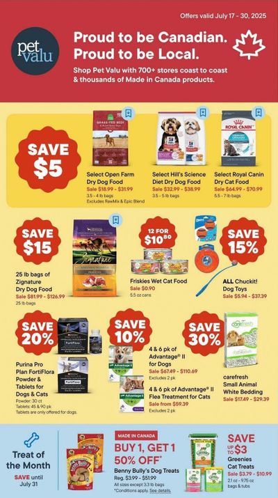 Pet Valu Flyer July 17 to 30