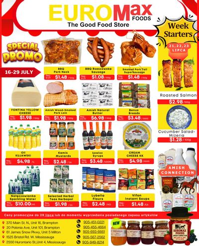 EuroMax Foods Bi-Weekly Flyer July 16 to 29