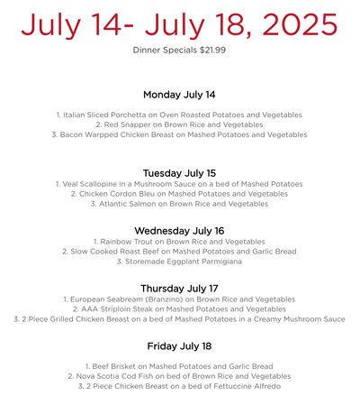Monastery Bakery Flyer July 14 to 18