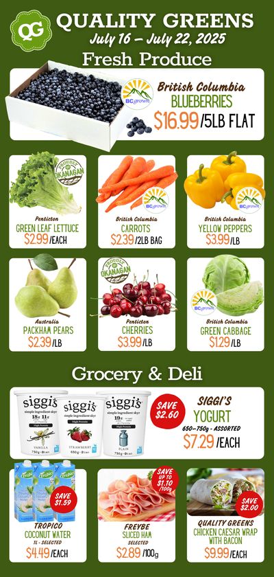 Quality Greens Flyer July 16 to 22