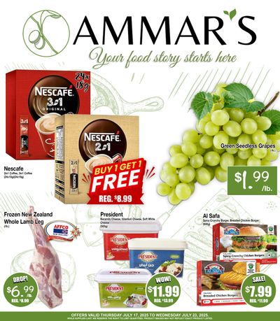 Ammar's Halal Meats Flyer July 17 to 23