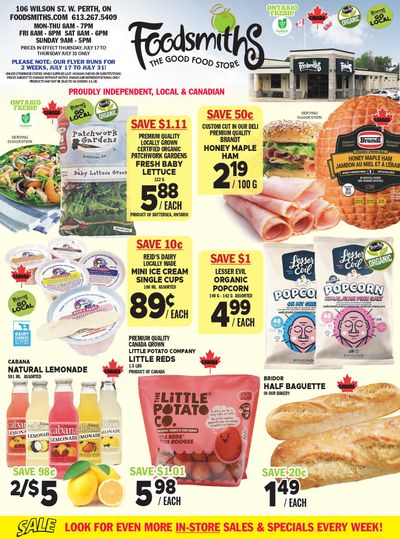 Foodsmiths Flyer July 17 to 31
