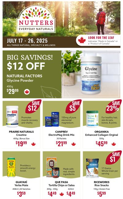 Nutters Everyday Naturals Flyer July 17 to 26