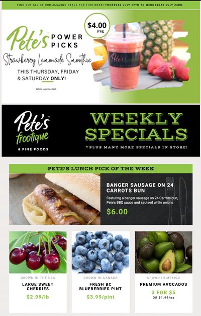 Pete's Fine Foods Flyer July 17 to 23