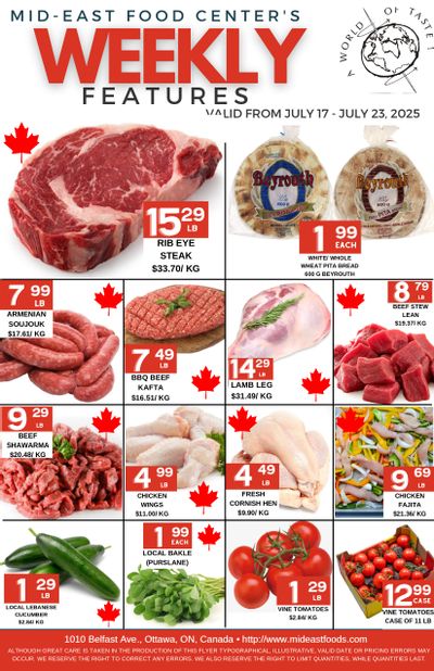 Mid-East Food Centre Flyer July 17 to 23