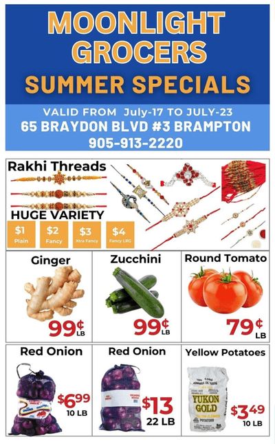 Moonlight Grocers Flyer July 17 to 23