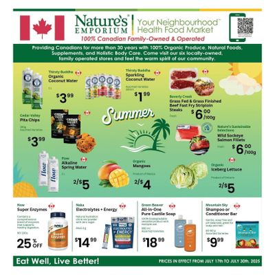 Nature's Emporium Bi-Weekly Flyer July 17 to 30