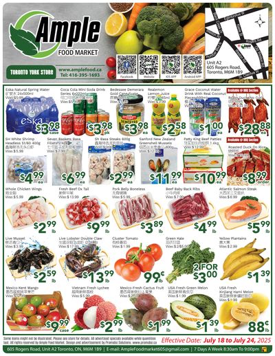 Ample Food Market (North York) Flyer July 18 to 24