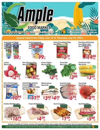 Ample Food Market (Brampton) Flyer July 18 to 24