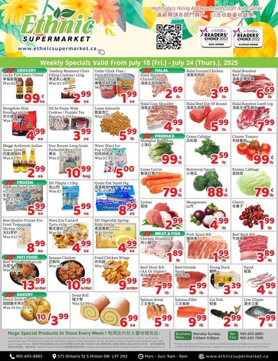 Ethnic Supermarket (Milton) Flyer July 18 to 24