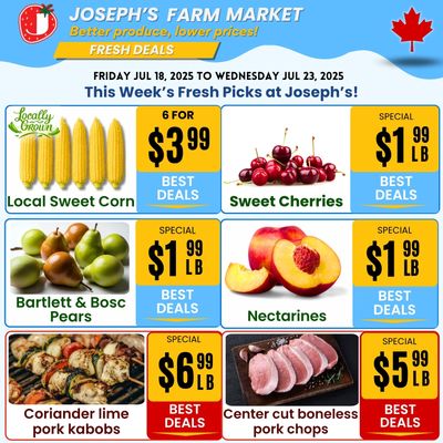 Joseph's Farm Market Flyer July 18 to 23