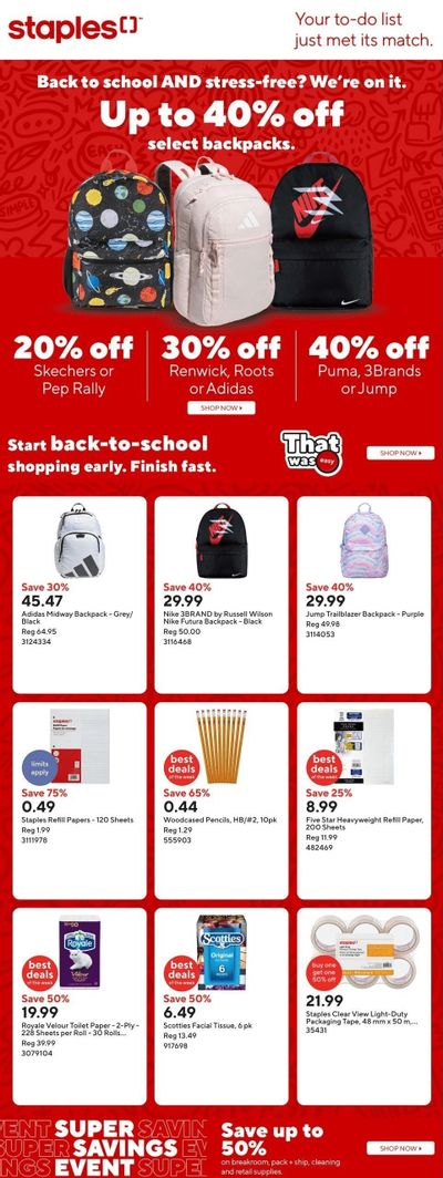 Staples Flyer July 18 to 24