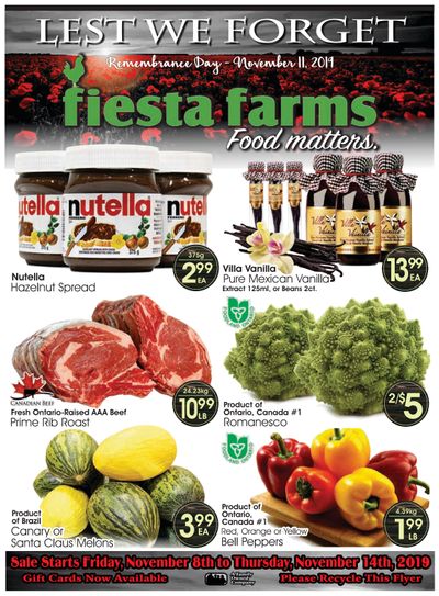 Fiesta Farms Flyer November 8 to 14