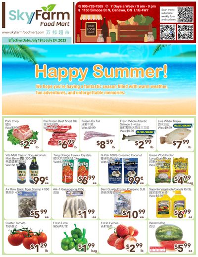 SkyFarm Food Mart Flyer July 18 to 24