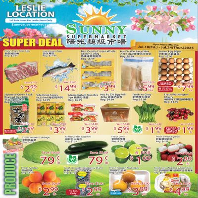 Sunny Supermarket (Leslie) Flyer July 18 to 24