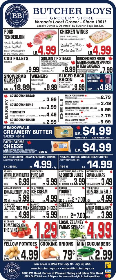 Butcher Boys Grocery Store Flyer July 18 to 24