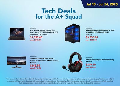 Canada Computers Flyer July 18 to 24