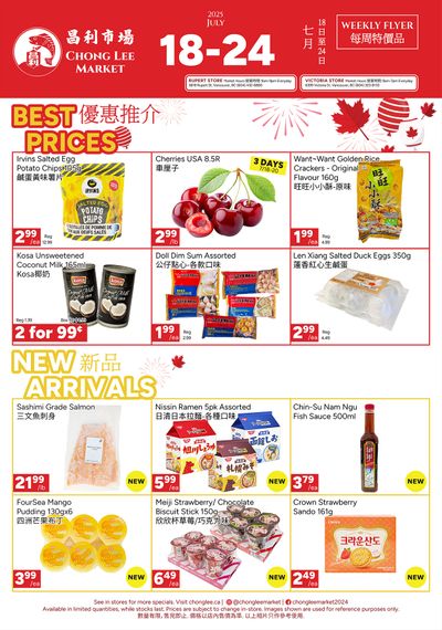 Chong Lee Market Flyer July 18 to 24