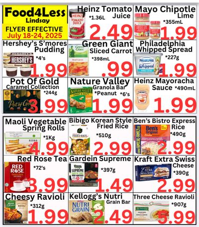 Food 4 Less (Lindsay) Flyer July 18 to 24