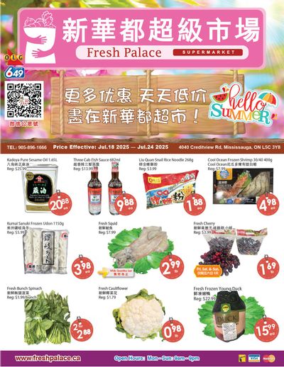 Fresh Palace Supermarket Flyer July 18 to 24