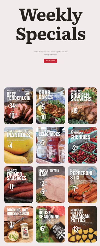 Meridian Farm Market Flyer July 17 to 23