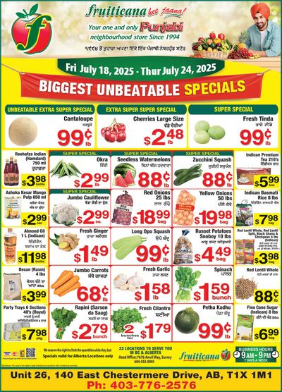 Fruiticana (Chestermere) Flyer July 18 to 24