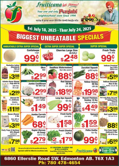 Fruiticana (Edmonton) Flyer July 18 to 24