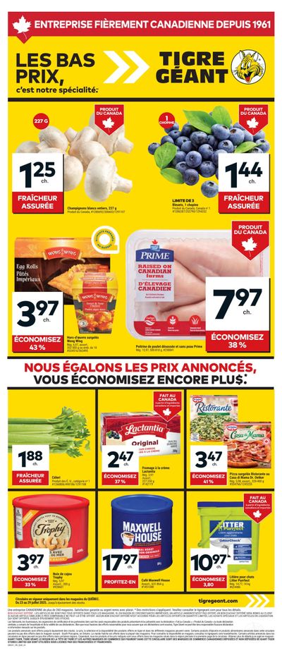 Tigre Géant Flyer July 23 to 29