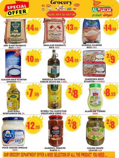 Al-Salam Supermarket Flyer July 22 to 28