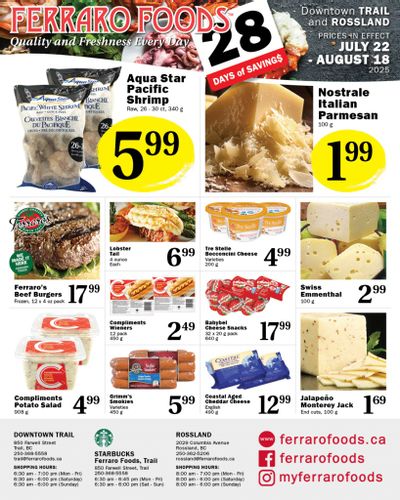Ferraro Foods Monthly Flyer July 22 to August 18