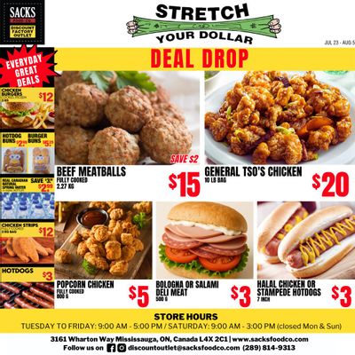 Sacks Food Co. Flyer July 23 to August 5