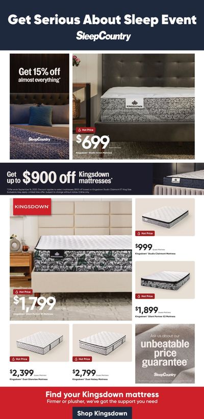 Sleep Country Flyer July 23 to 29