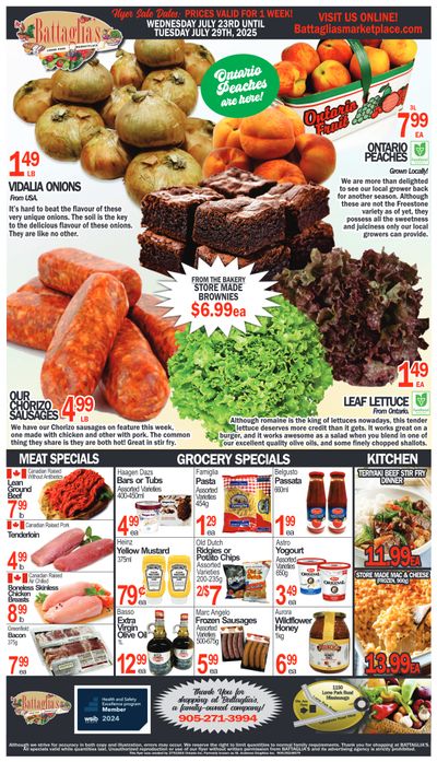 Battaglia's Marketplace Flyer July 23 to 29