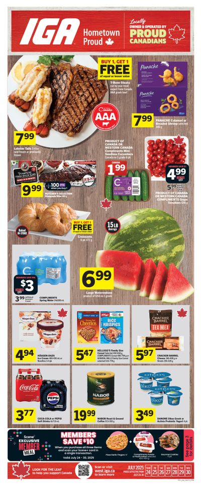 IGA (West) Flyer July 24 to 30