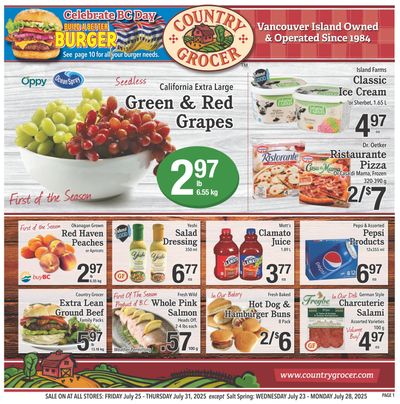 Country Grocer Flyer July 25 to 31