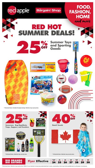 The Bargain Shop & Red Apple Stores Flyer July 24 to 30