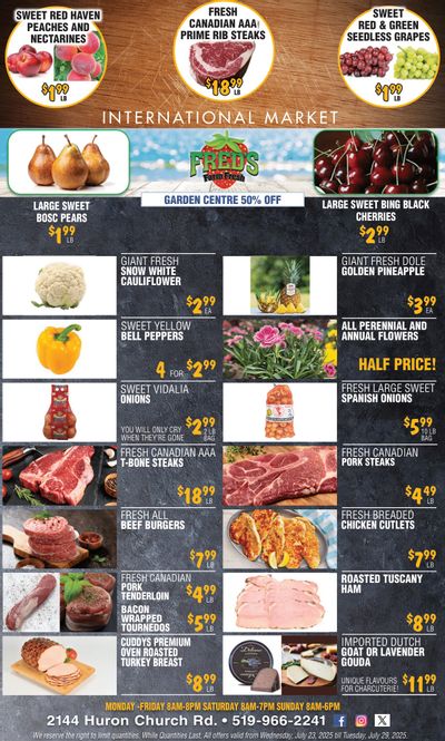 Fred's Farm Fresh Flyer July 23 to 29