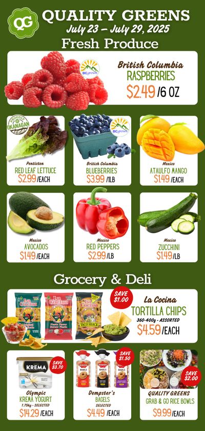 Quality Greens Flyer July 23 to 29
