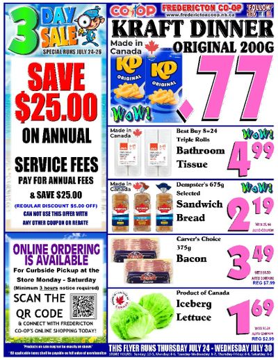 Fredericton Co-op Flyer July 24 to 30