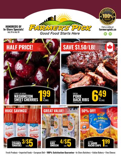 Farmer's Pick Flyer July 24 to 30