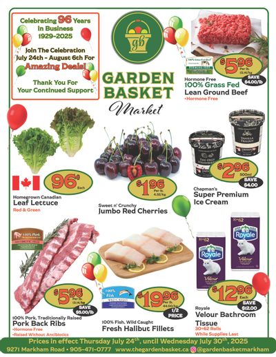 The Garden Basket Flyer July 24 to 30