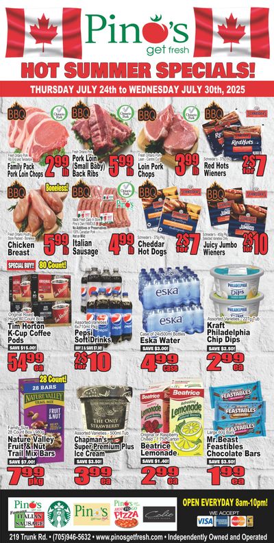 Pino's Flyer July 24 to 30