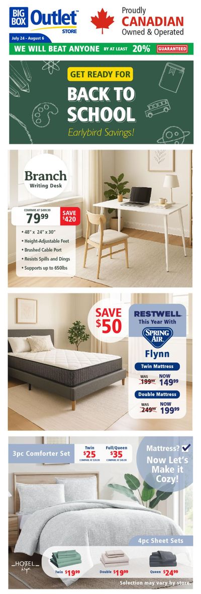 Big Box Outlet Store Flyer July 24 to August 6