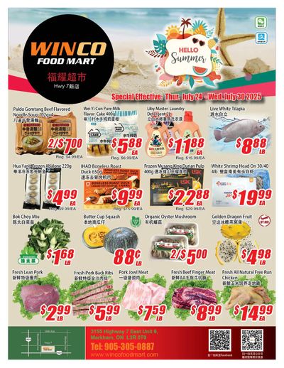 WinCo Food Mart (HWY 7) Flyer July 24 to 30