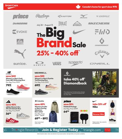 Sport Chek Flyer July 24 to August 13