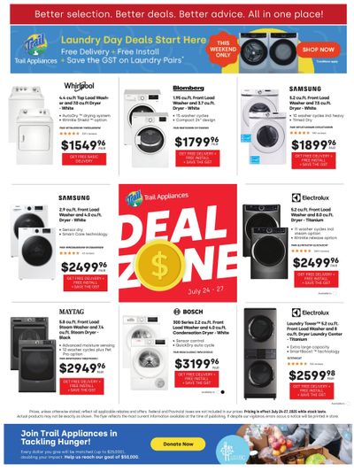 Trail Appliances (BC) Flyer July 24 to 27