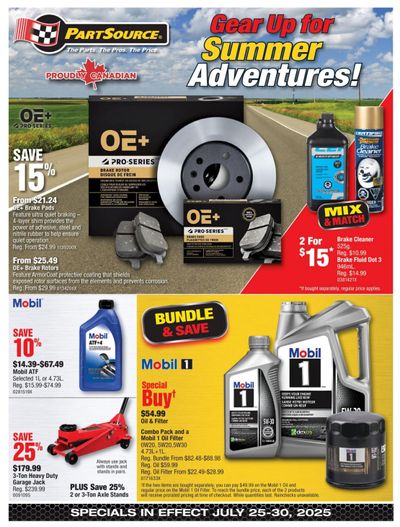 PartSource Flyer July 25 to 30
