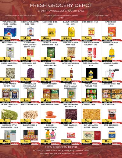 Fresh Grocery Depot Flyer July 24 to 30