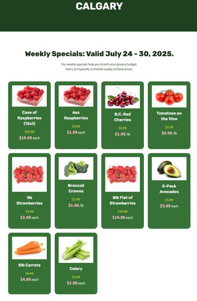 H&W Produce Flyer July 24 to 30